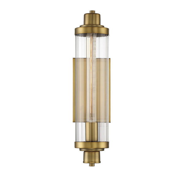 Pike 1-Light Wall Sconce in Warm Brass