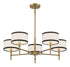 5-Light Chandelier in Natural Brass