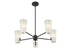 5-Light Chandelier in Natural Brass
