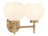 Hannah 2-Light Bathroom Vanity Light in Matte Black
