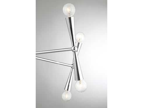 10-Light Chandelier in Chrome