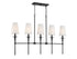 Trundle 5-Light Linear Chandelier in Matte Black
