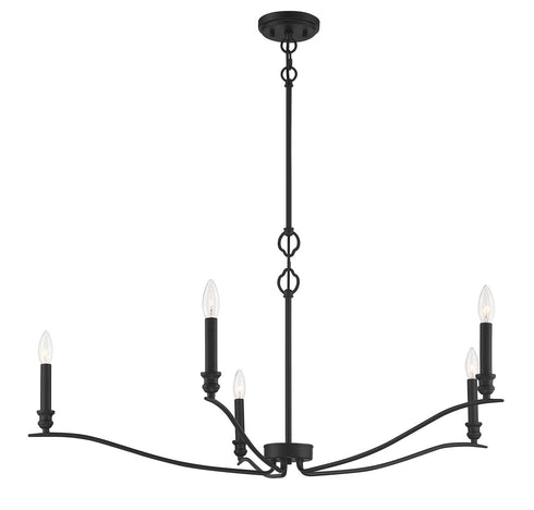 5-Light Chandelier in Polished Nickel