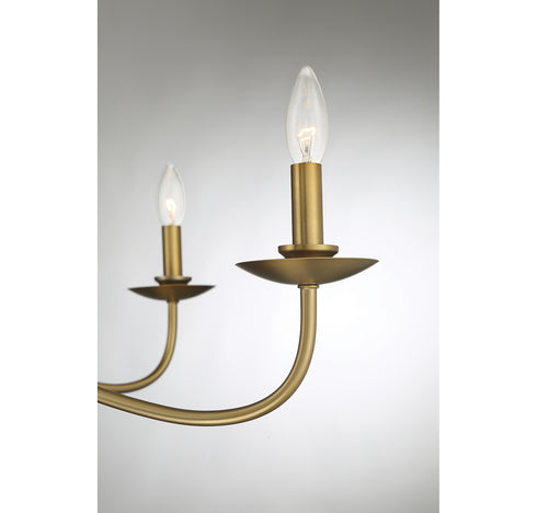 5-Light Chandelier in Matte Black