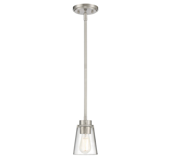 Calhoun 1-Light Mini-Pendant in Satin Nickel