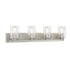 Sheppard 4-Light Bathroom Vanity Light in Satin Nickel with Greywood