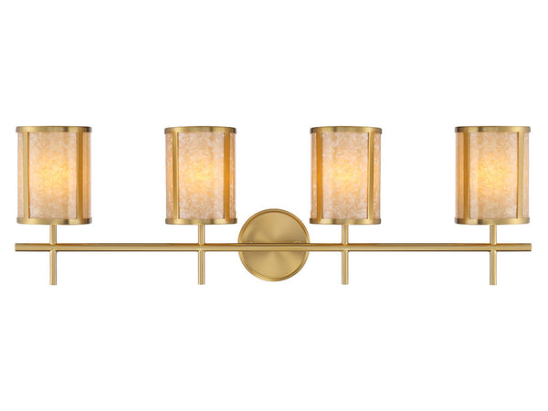 Camden 4-Light Bathroom Vanity Light in Warm Brass