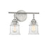Fuller 2-Light Bathroom Vanity Light in Satin Nickel