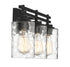 Baxter 3-Light Bathroom Vanity Light in Black