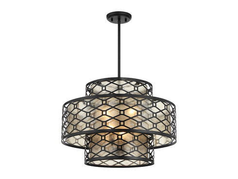 Mannheim 4-Light Pendant in Matte Black