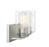 Sheppard 2-Light Bathroom Vanity Light in Satin Nickel with Greywood