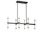 Kingsburg 12-Light Linear Chandelier in Matte Black