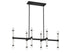 Kingsburg 12-Light Linear Chandelier in Matte Black
