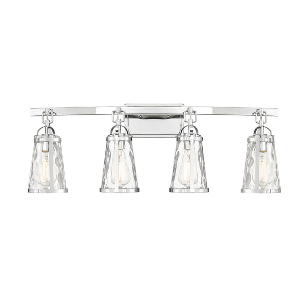 Albany 4-Light Bathroom Vanity Light in Polished Chrome