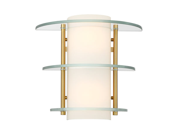 Newell 2-Light Wall Sconce in Warm Brass