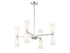 8-Light Chandelier in Natural Brass