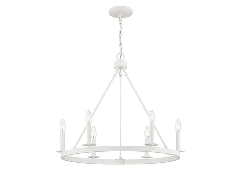 6-Light Chandelier in Matte Black