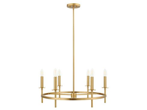 6-Light Chandelier in Brushed Nickel