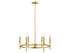 6-Light Chandelier in Brushed Nickel