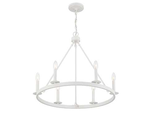 6-Light Chandelier in Matte Black