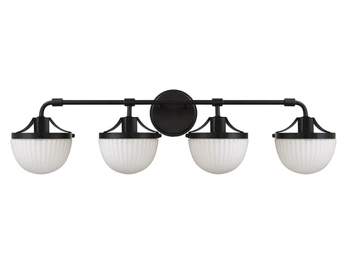 Meredith 4-Light Bathroom Vanity Light in Matte Black