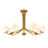 Flavie Mid-Century Modern Semi Flush Mount Globe Ceiling Light