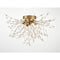 Modern Crystal Semi Flush Ceiling Light 4-Light Dandelion Chrome
