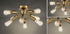 Modern 8-light Brass Sputnik Flush Mount Ceiling Light
