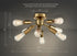 Modern 8-light Brass Sputnik Flush Mount Ceiling Light