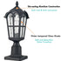 Industrial Outdoor Post Light Pillar Lantern with Pier Mount Matte Black