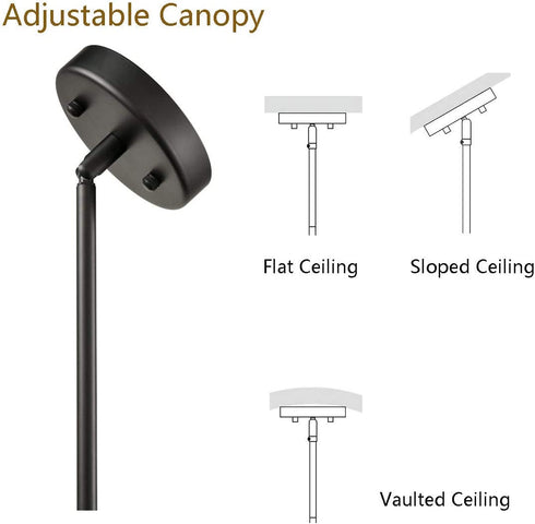 Industrial Pendant Light Fixtures Black Schoolhouse Hanging Adjustable Light for Kitchen Island