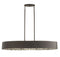 Azores 6-Light Linear Chandelier in Black Cashmere
