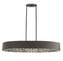 Azores 6-Light Linear Chandelier in Black Cashmere