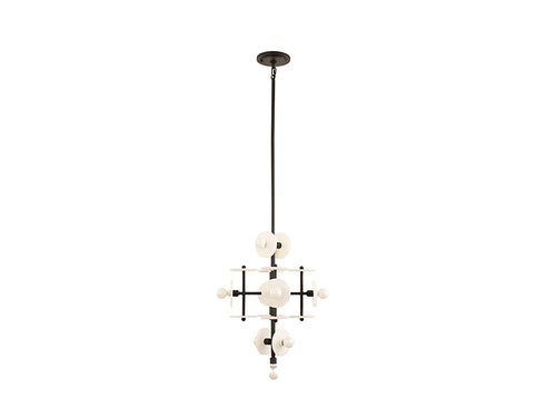 Amani 9-Light Pendant in Black Cashmere