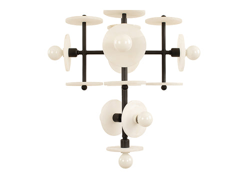 Amani 9-Light Pendant in Black Cashmere