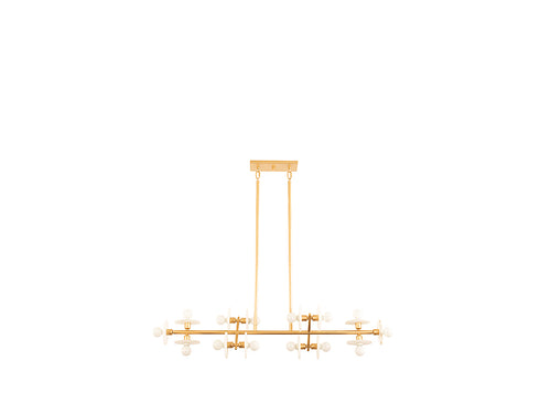 Amani 14-Light Linear Chandelier in Gold