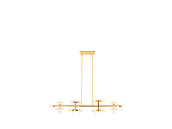 Amani 14-Light Linear Chandelier in Gold