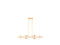 Amani 14-Light Linear Chandelier in Gold