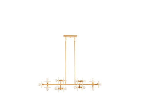 Amani 14-Light Linear Chandelier in Gold