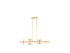 Amani 14-Light Linear Chandelier in Gold