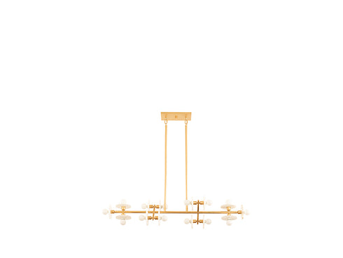 Amani 14-Light Linear Chandelier in Gold
