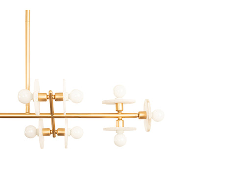 Amani 14-Light Linear Chandelier in Gold