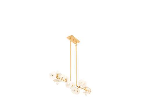 Amani 14-Light Linear Chandelier in Gold