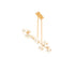 Amani 14-Light Linear Chandelier in Gold