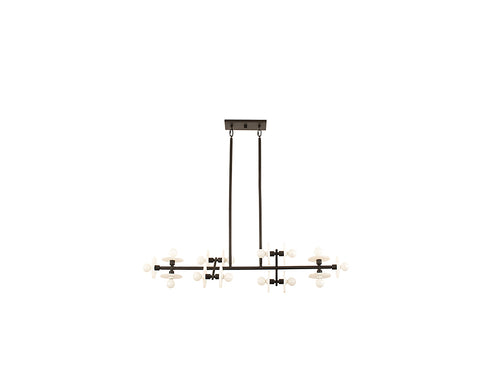 Amani 14-Light Linear Chandelier in Black Cashmere