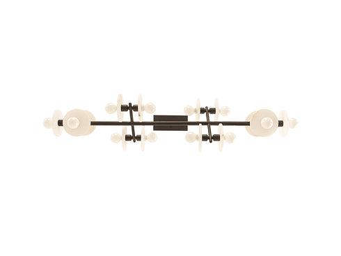 Amani 14-Light Linear Chandelier in Black Cashmere
