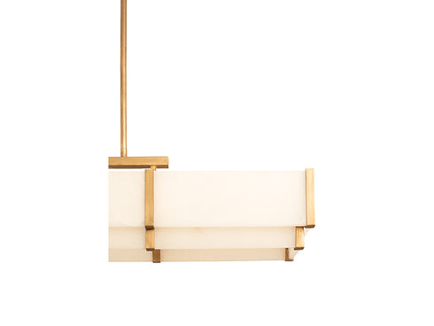 Orleans 5-Light Linear Chandelier in Distressed Gold