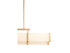 Orleans 5-Light Linear Chandelier in Distressed Gold