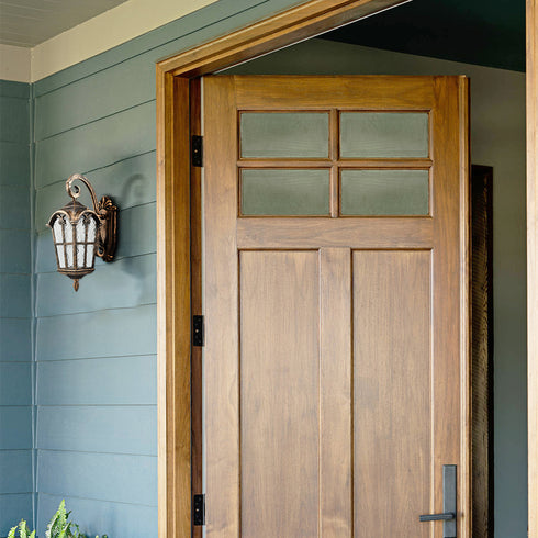 Outdoor Wall Light Waterproof Exterior Wall Lantern Brass with Rust