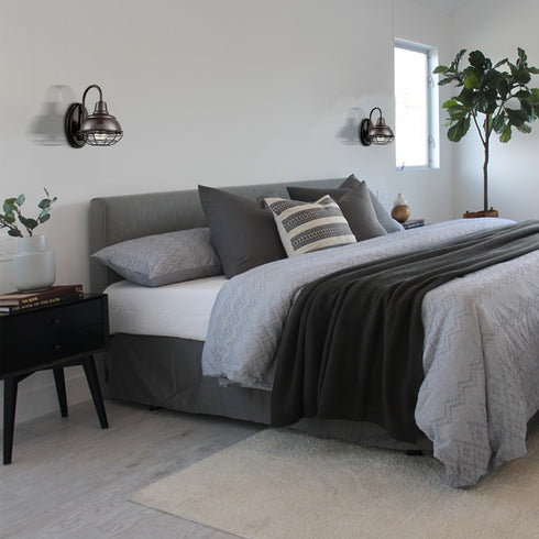 Vintage Gooseneck Barn Light Wall Sconces Oil Rubbed Bronze 2-Pack